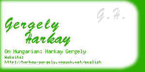 gergely harkay business card